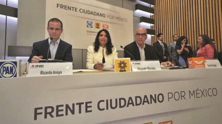 Frente ratifica ante INE su intención de coaligarse para 2018