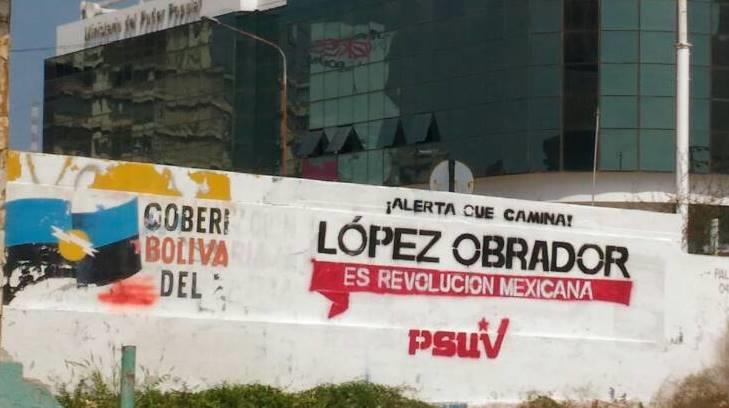 Bardas pintadas en Venezuela son por guerra sucia: Obrador