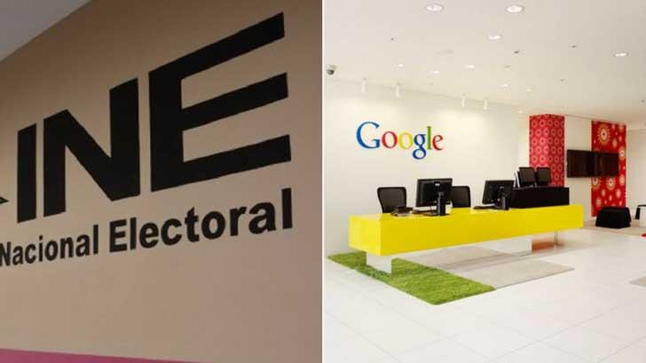 Google e INE acuerdan difundir temas de la elección del 1 de julio