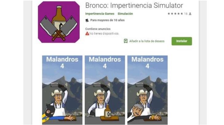 Lanzan juego ‘El Bronco’ mochamanos para smartphone