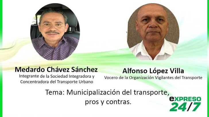 Medardo Chávez y Alfonso López hablarán de los pros y contras de la municipalización del transporte