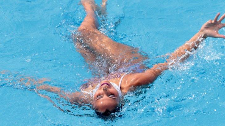 Nuria Diosdado se cuelga presea áurea en natación artística en Barranquilla 2018
