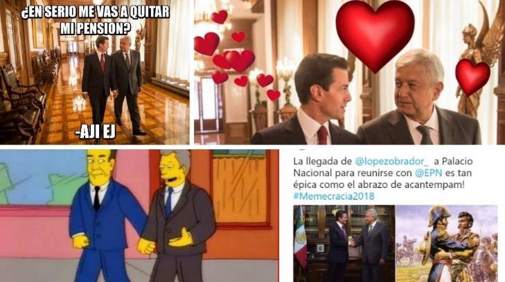 Usuarios de redes sociales  le agregan un poco de humor al encuentro de Peña Nieto y AMLO
