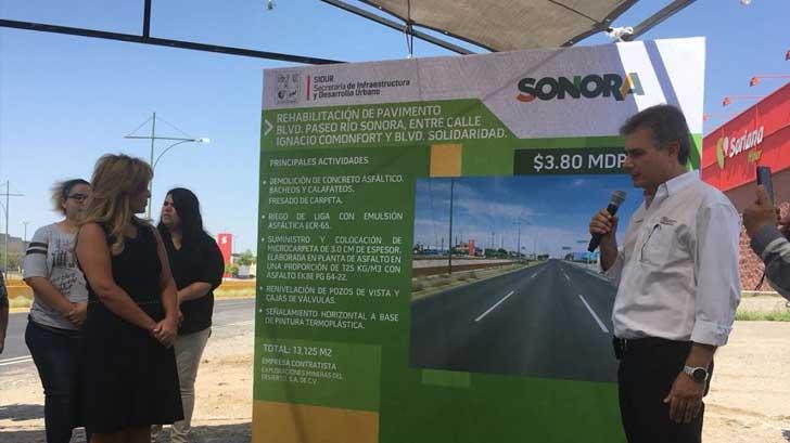 AUDIO | Gobernadora supervisa trabajos de pavimentación en Hermosillo