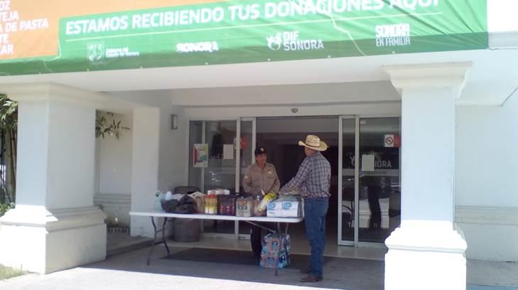 DIF Sonora instala centro de acopio en apoyo de damnificados de Sonora y Sinaloa