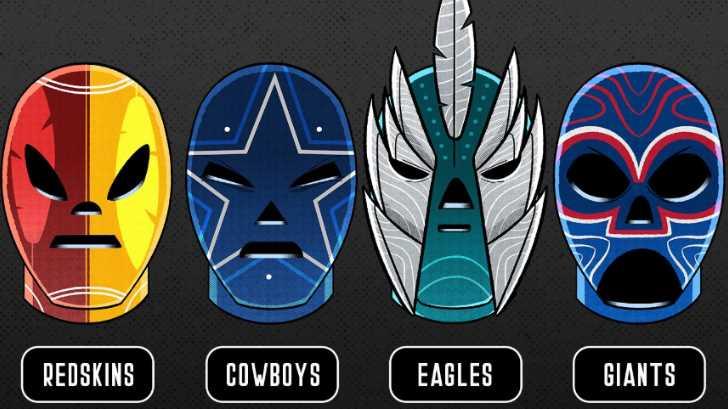 La NFL diseña máscaras para cada equipo de la Conferencia Nacional y Americana