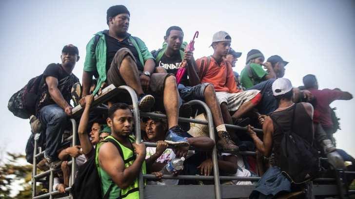 La caravana de migrantes hondureños llega a Arriaga, Chiapas