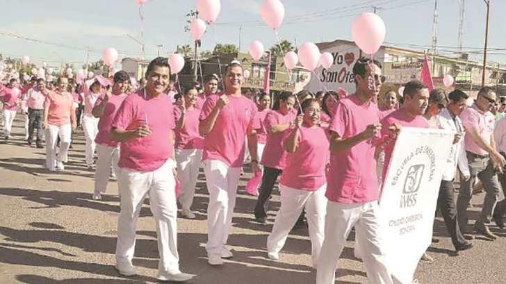 El IMSS Sonora impulsa la marcha contra el cáncer en Obregón