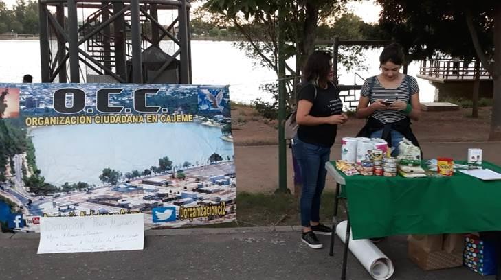 Organización  Ciudadana en Cajeme reúnen víveres para migrantes