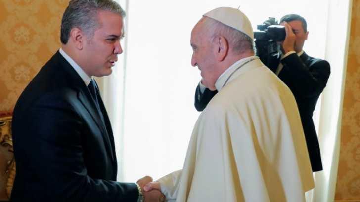 El Papa Francisco le pide a Iván Duque trabajar por la reconciliación de Colombia