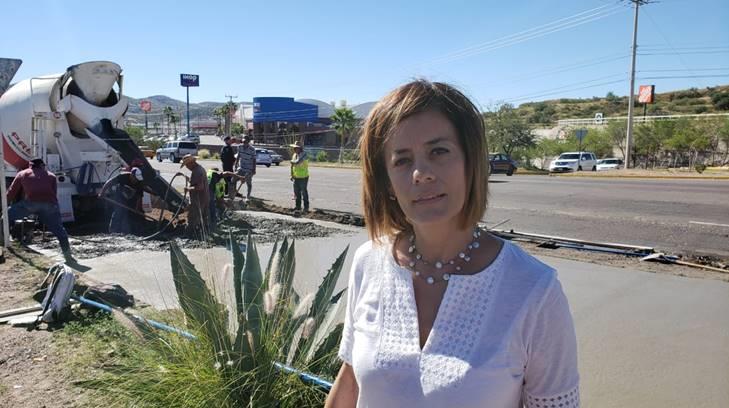 AUDIO | Aplican cemento hidráulico a calle que conecta El Greco con la Colosio en Nogales
