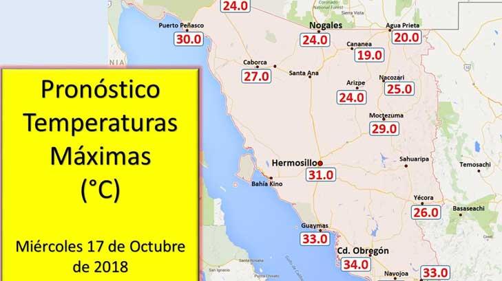 Sin pronóstico de lluvia para este miércoles en Sonora