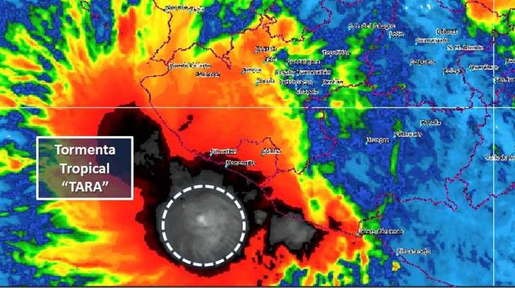 Tormenta tropical Tara avanza a 4 kilómetros por hora por el Pacífico