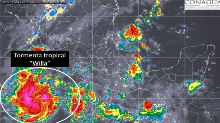 Alertan por acercamiento de huracán Willa a costas y sierra de Jalisco