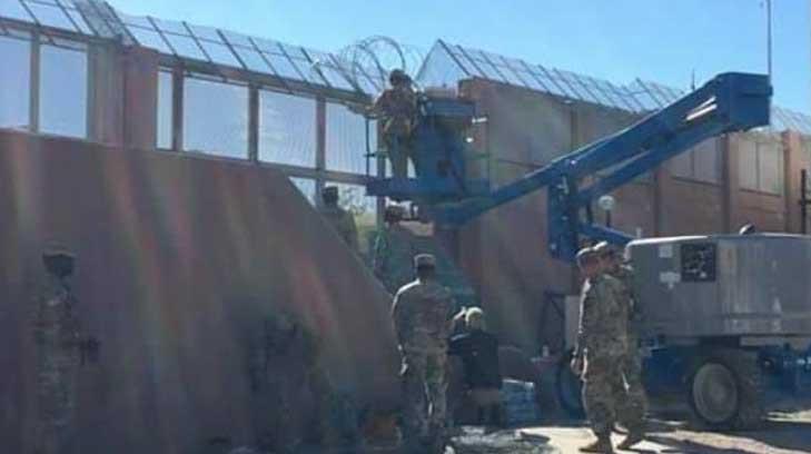 AUDIO | Guarda Nacional de EU coloca alambre de púas en muro que divide Sonora-Arizona