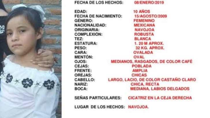 Emiten Alerta Amber por menor desaparecida en Ciudad Obregón