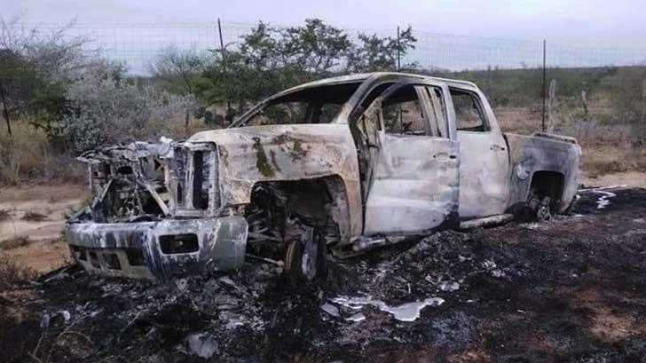 Localizan 5 camionetas y 21 cuerpos incinerados en Tamaulipas