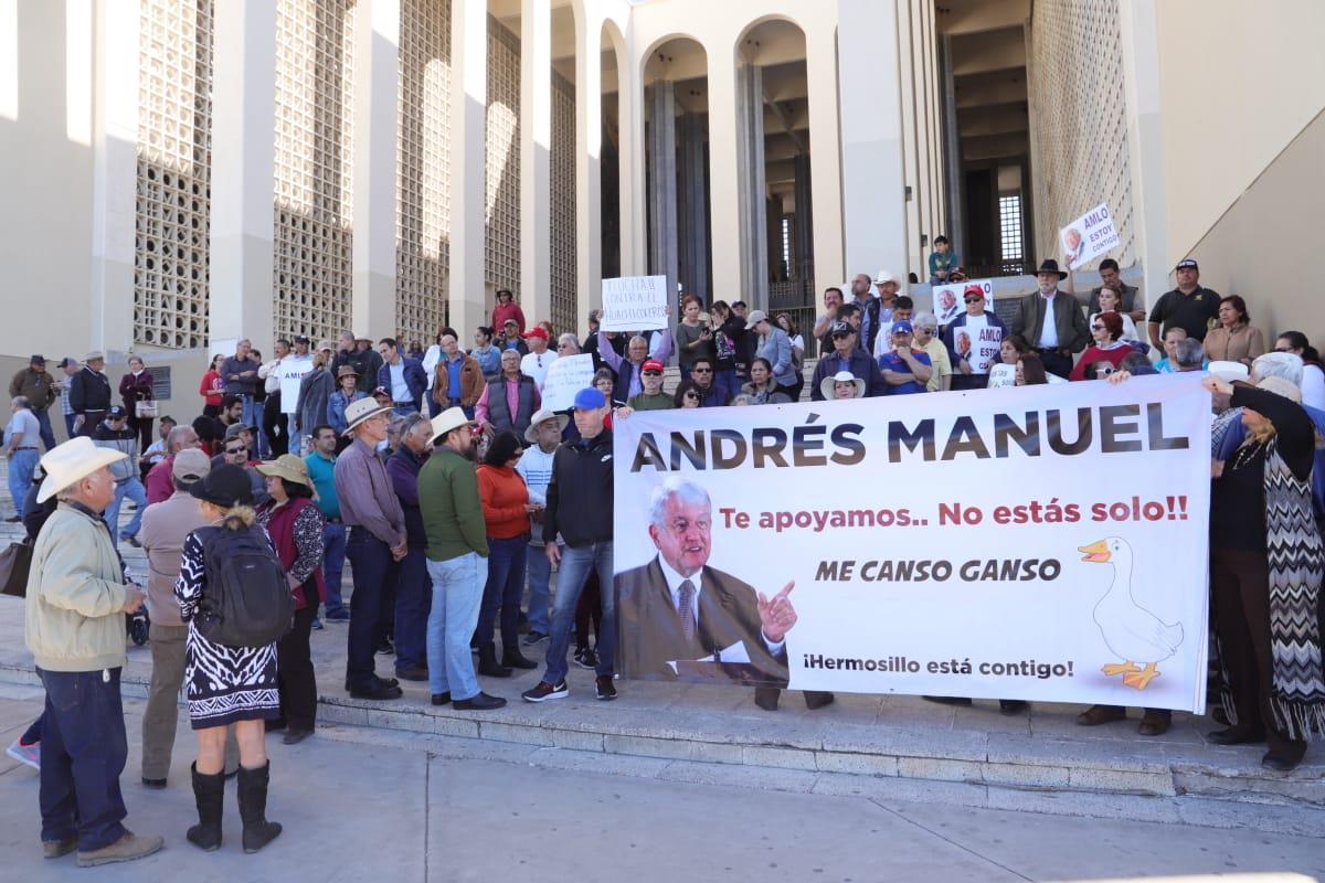 AUDIO | Hermosillenses se suman a marcha en apoyo a acciones de AMLO contra huachicoleo