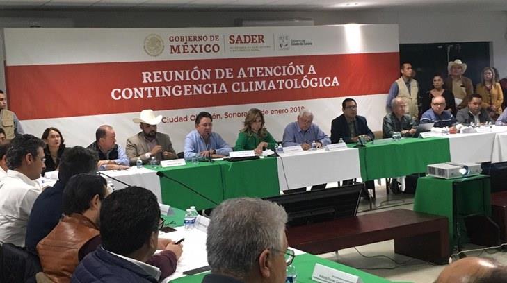 Gobernadora preside la Reunión de atención a contingencia climatológica en Cajeme
