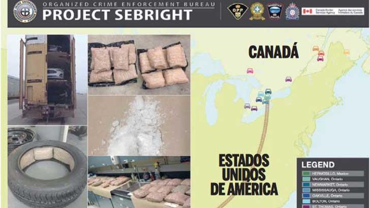 Canadá incauta 180 kilos de droga enviada en cargamento de autos de Ford ensamblados en Hermosillo