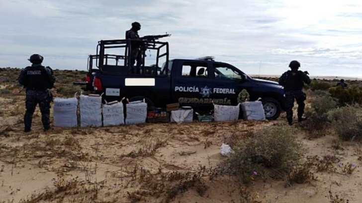Policía Federal asegura 250 kilos de aparente crystal, heroína y fentanilo en SLRC