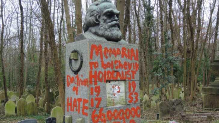 Vandalizan la tumba de Marx en Londres por segunda vez en dos semanas