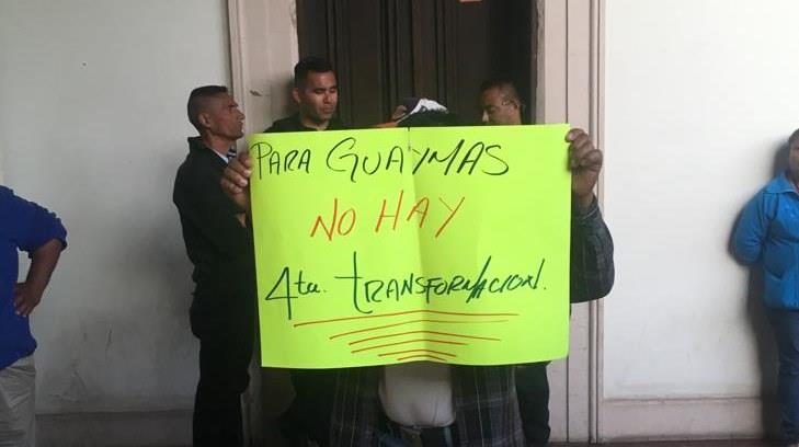 AUDIO | Sindicalizados del Ayuntamiento de Guaymas exigen a Sara Valle el pago de prestaciones y lanzan advertencia