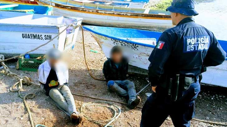 Arrestan a dos huachicoleros en Guaymas