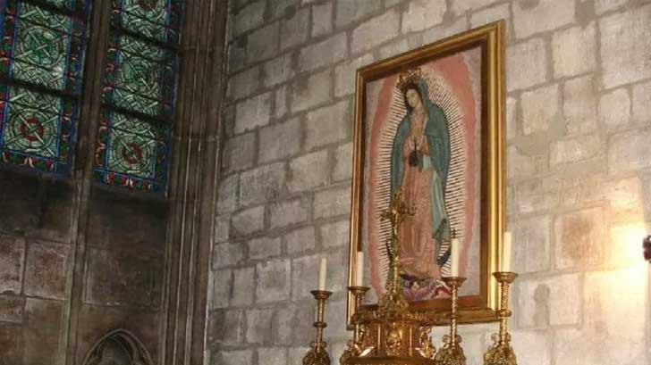Cuadro de la Virgen de Guadalupe en Notre Dame no presentó daños