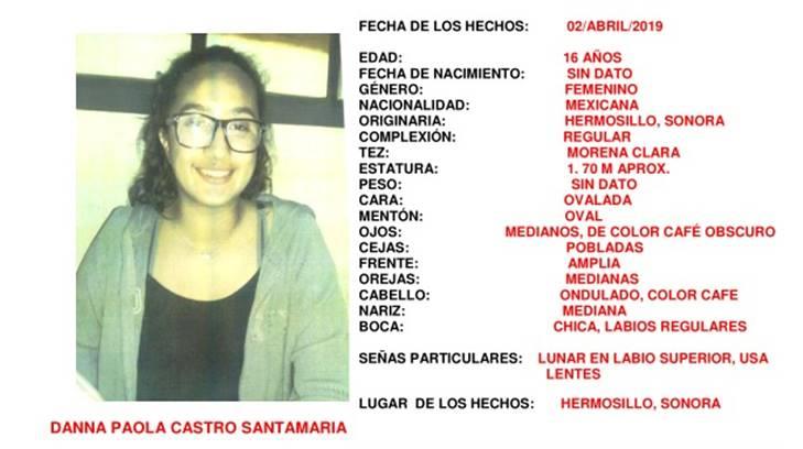 Desactivan #AlertaAmber: La menor Danna Paola Castro ya fue localizada sana y salva