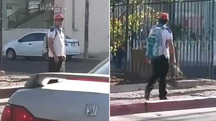 Detienen en Guaymas a hombre que presuntamente tomaba fotos a estudiantes de primaria