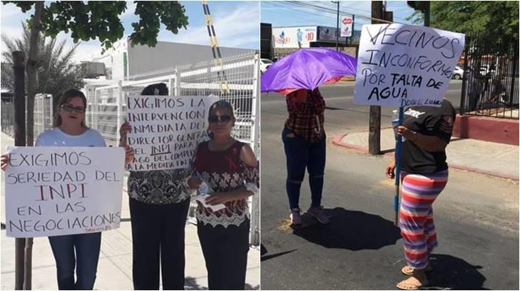 Protestan en dependencia federal y falta agua potable en colonias de HMO: Expreso 24/7