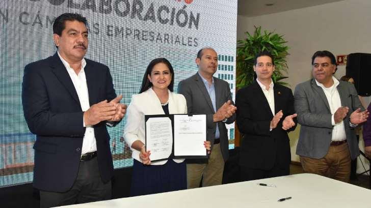 La alcaldesa Célida López formaliza la colaboración con cámaras empresariales