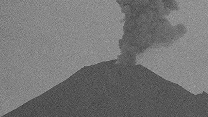 Popocatépetl registra exhalación con contenido moderado de ceniza