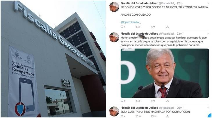 Hackean cuenta de Twitter de la Fiscalía de Jalisco y amenazan a AMLO