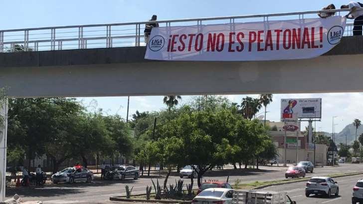 Puente HGE-Unison: ¡No es peatonal!