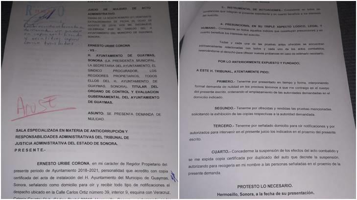 AUDIO | Regidor de Guaymas promueve recurso de nulidad para la sesión del pasado 8 de agosto