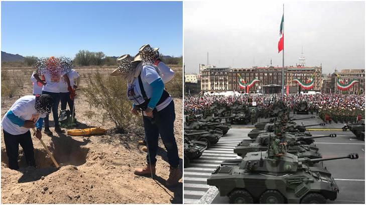 Buscadoras de Sonora hallan 2 cuerpos más rumbo a Kino; y alistan desfile cívico-militar en el Zócalo
