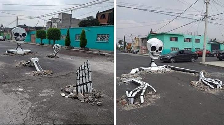 ’Tapizan’ de arte el bulevar Hidalgo por Día de Muertos