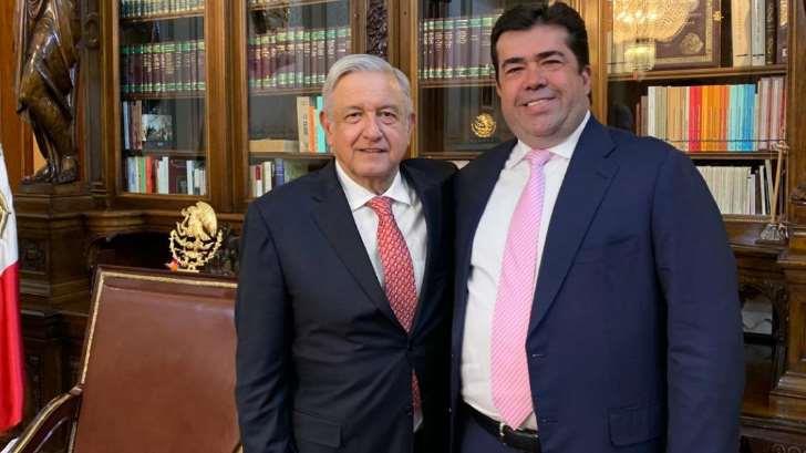 López Obrador se reúne con Pedro Haces Barba, secretario de la CATEM
