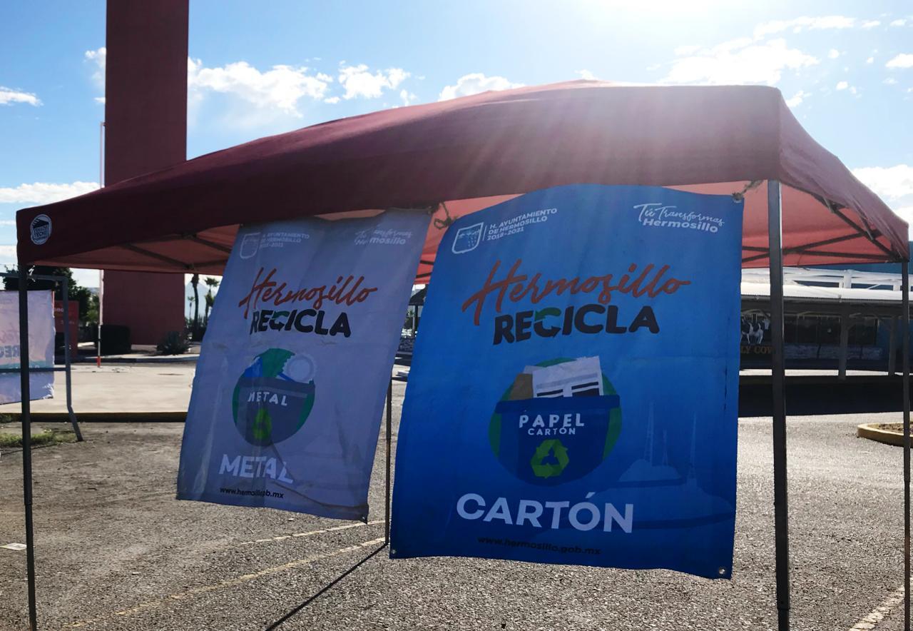 Instalan nuevo modulo de reciclaje pues se prevé un incremento de basura debido a los festejos