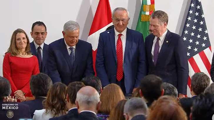 México, EU y Canadá firman protocolo modificatorio del T-MEC