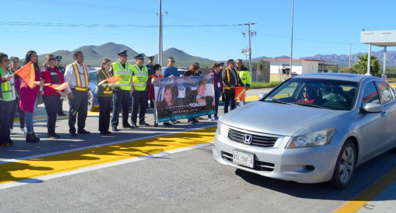 Arranca el programa ‘Bienvenido Paisano 2019’ en la caseta Guaymas-Empalme