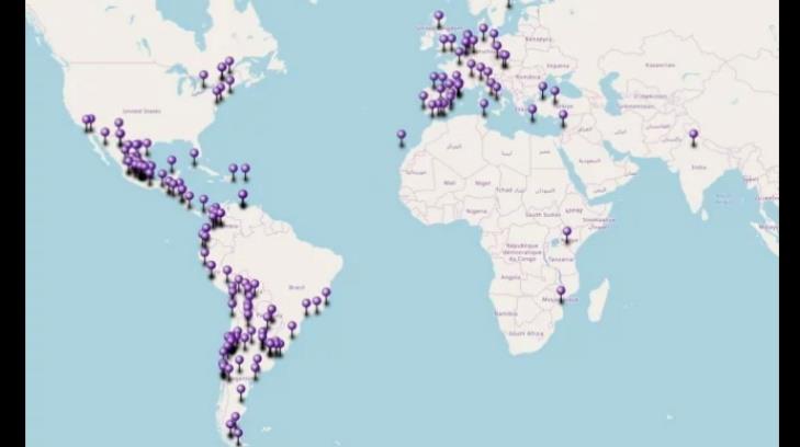Mapa muestra el impacto de Un violador en tu camino en el mundo