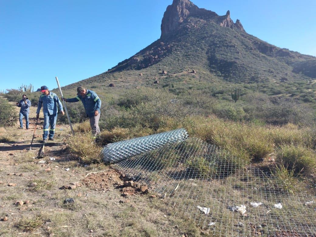 Derriban valla cerca del cerro Tetakawi