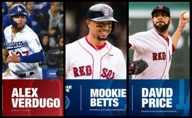 Price y Betts se van a los Dodgers; mexicano Alex Verdugo, a Red Sox