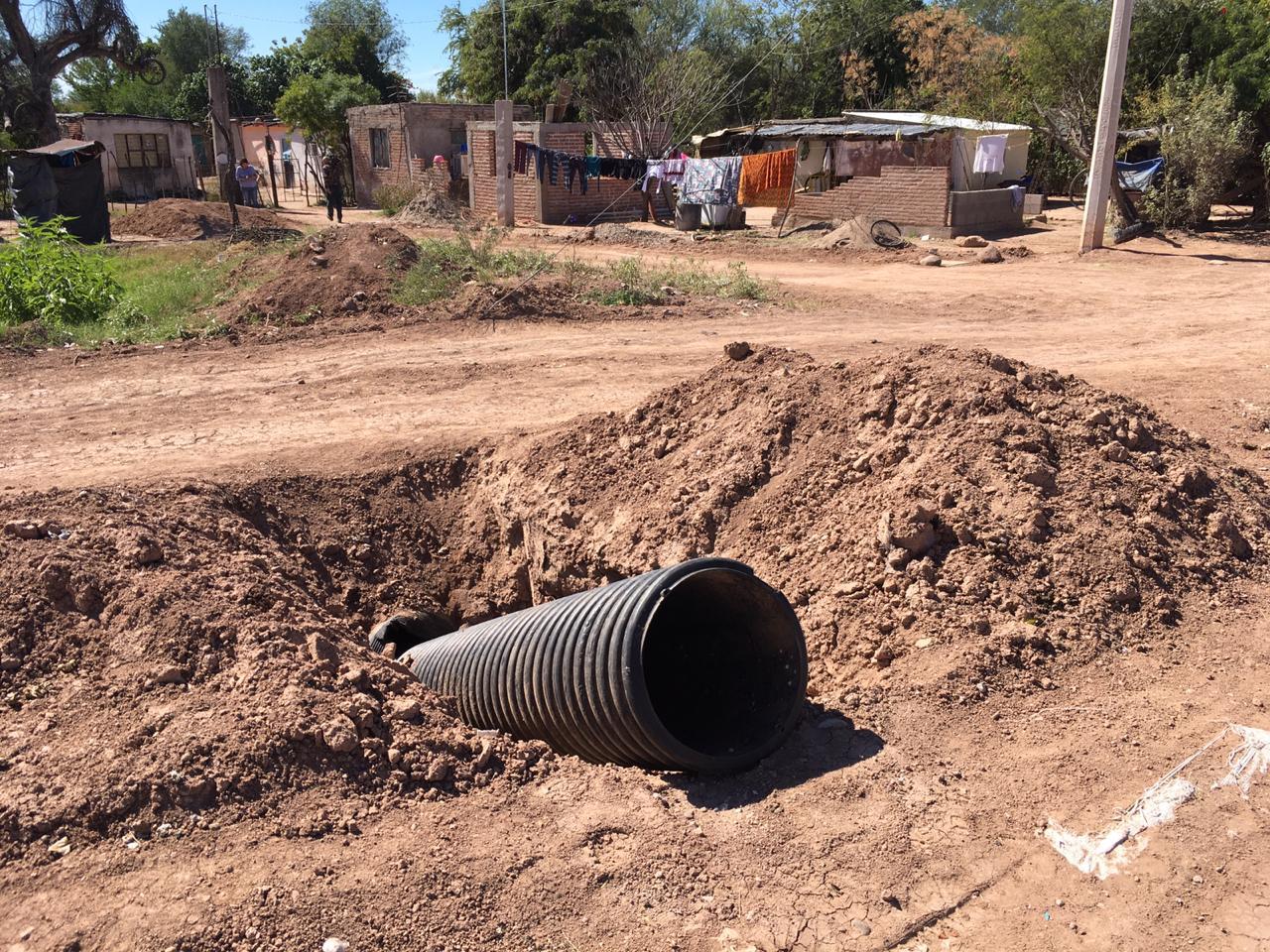 Denuncian obra inconclusa de drenaje en San Ignacio Cohuirimpo de Navojoa