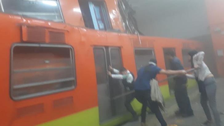 Dan de alta a 11 lesionados tras choque de trenes en Metro Tacubaya