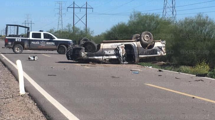 Muere policía en accidente carretero