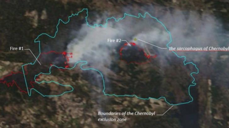 Bomberos y lluvia controlan incendios cerca de Chernóbil